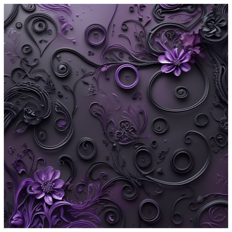 Édredon floral mauve complexe, Simple extra long