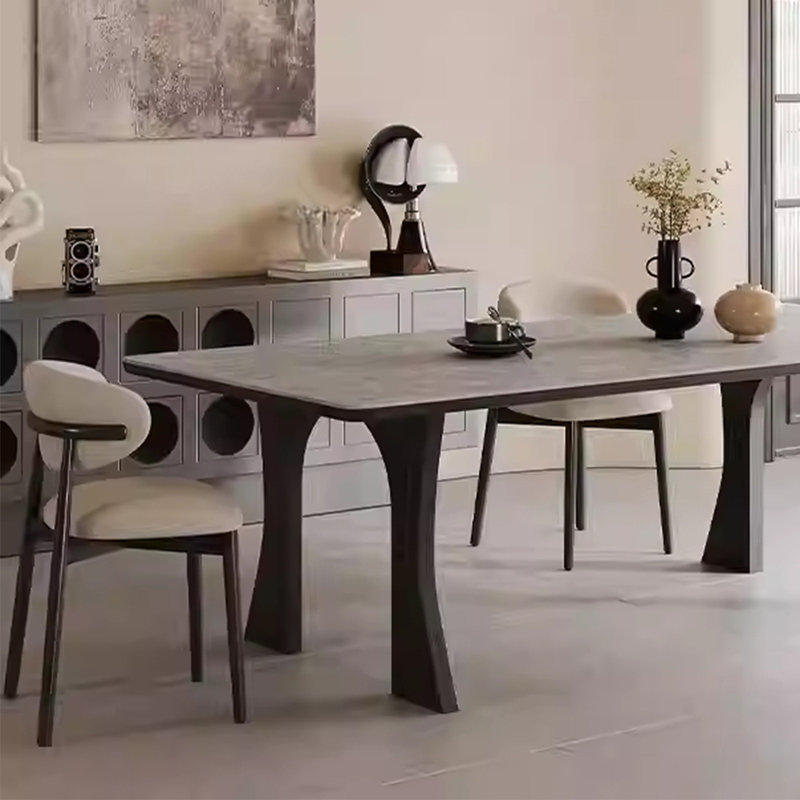 Table de salle à manger Aesthetic, H 29,53 po x L 78,74 po x l 35,43 po, Noir, noir, noir, noir