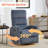 Manual Recliner Chair With Rocker And Swivel In Fabric For Living Room-2065767868