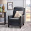 Recliners, 27.5'' Wide Contemporary Manual Pushback Recliner | Dark Grey Fabric-2002091923
