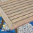  Brizio 59'' Wide Rectangular Transitional Natural Acacia Wood Dining Table with Slat Panel Top, Curved Legs & Outdoor Design-100505474