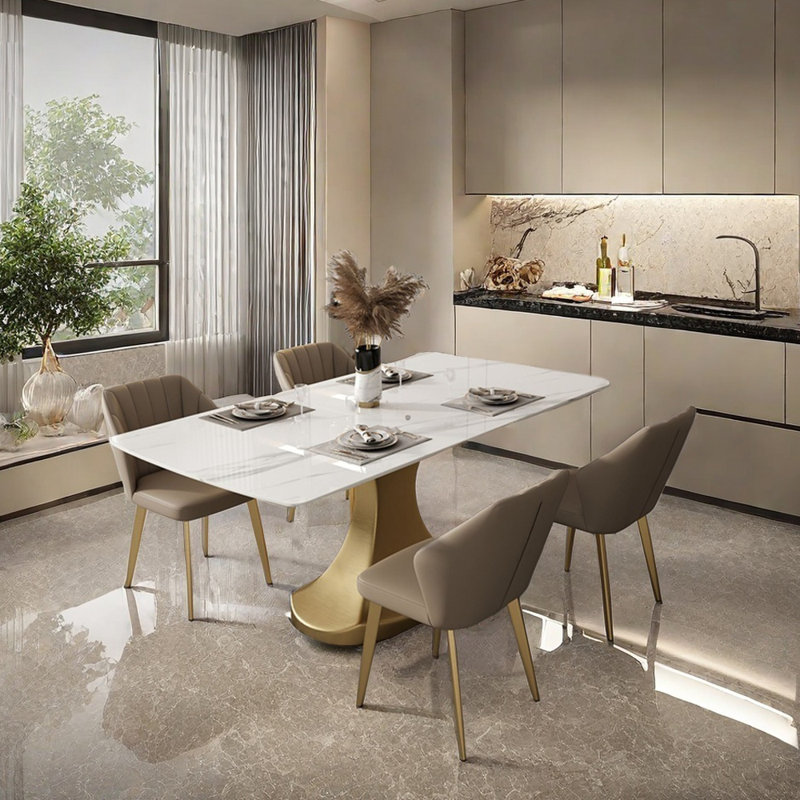 Ensemble de table de salle à manger Modern, H 29,52 po x L 62,99 po x l 35,43 po