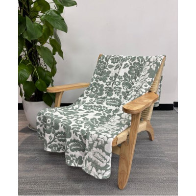 Jeté réversible imprimé en chenille et en molleton 50 po x 60 po - une couche avec deux effets moelleux, extrêmement doux et léger