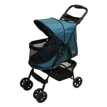 Luxury Monogram First Class Sporty Dog Stroller- Black