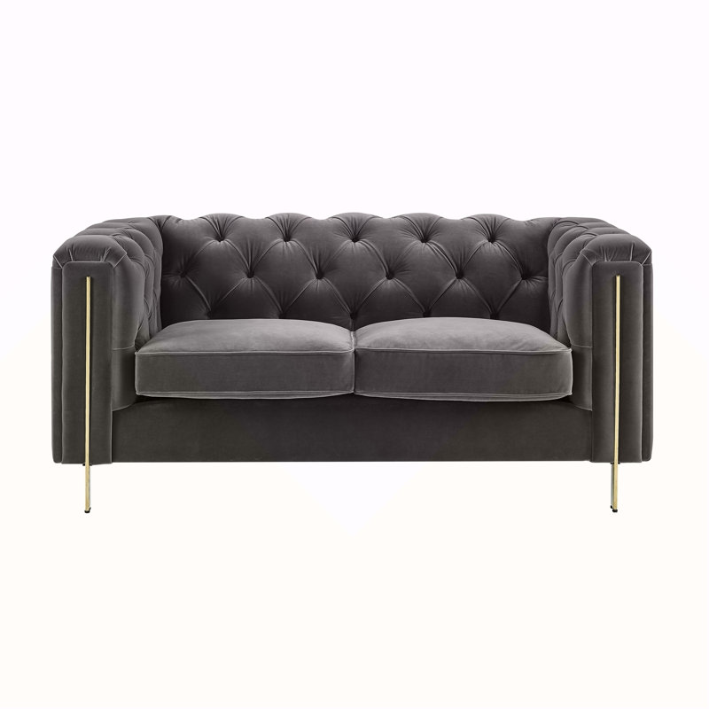 Causeuse Charlene, Gris foncé