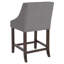 Tabouret de bar transitionnel en noyer capitonné avec garniture cloutée-746023957-750917132