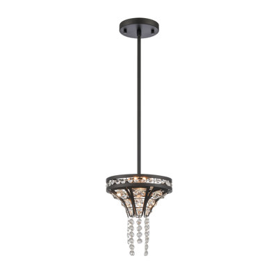 Fantania 8'' Wide 2-Light Mini Pendant - Matte Black