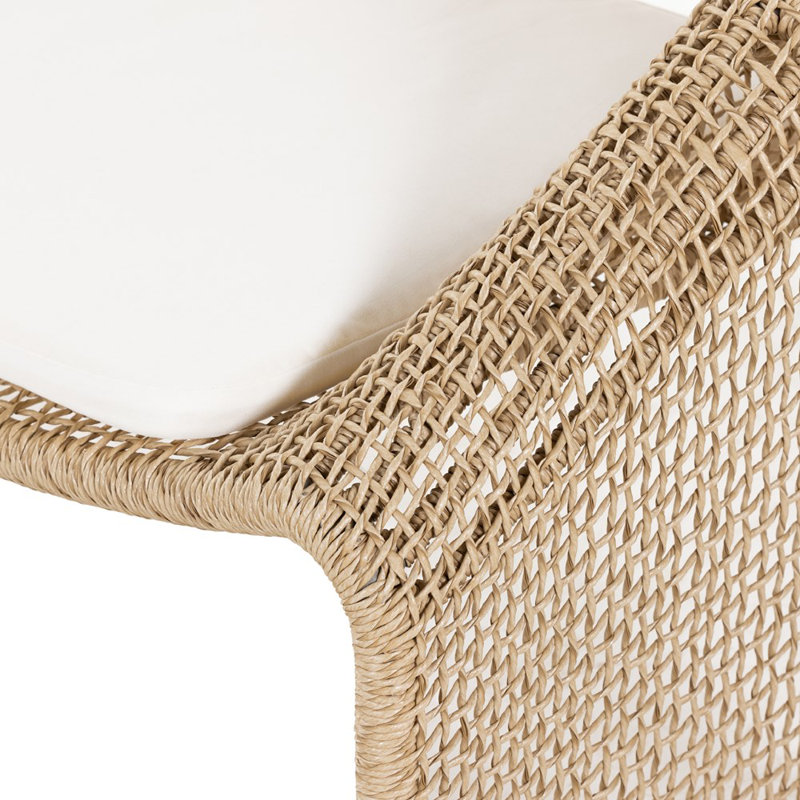 Selma Outdoor Lounge Chair, Venao Ivory/Faux Hyacinth