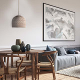 2-Light Matte Brass Convertible Chandelier with Cream Rattan and Bamboo Shade