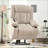 Recliners Power Lift Chair with Extended Footrest, Cup Holders, Side Pockets &amp; Remote | Classic Style | Light Gray | Snowflake Velvet-922864294