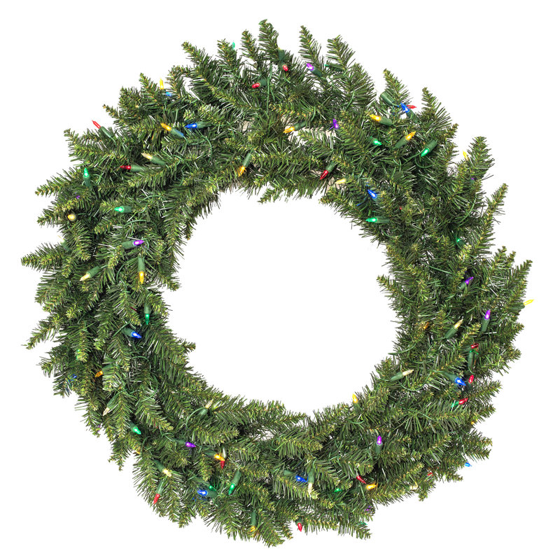 Peabody Faux Lighted Mixed Assortment 30'' Wreath