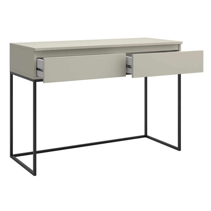 Abrah 120cm Console Table, Taupe/Black
