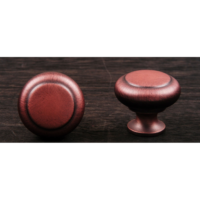 CK Series 1 1/4" Diameter Mushroom Knob, Distressed Copper