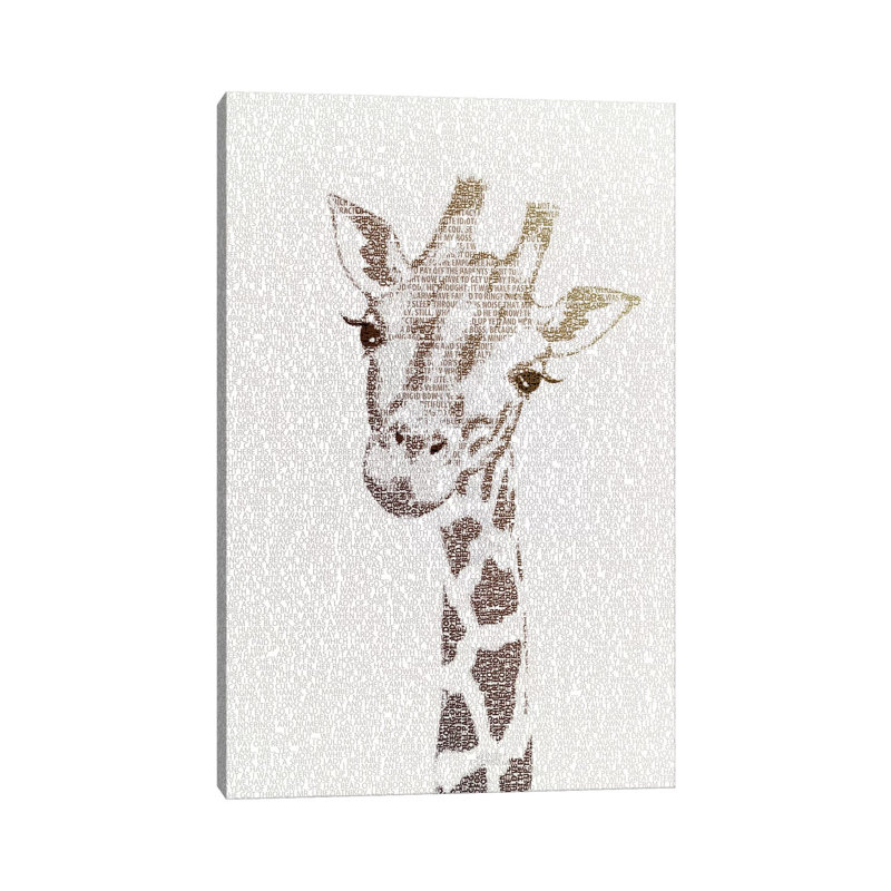 The Intellectual Giraffe by Paula Belle Flores - Wrapped Canvas Print, 20.32 cm H x 30.48 cm W