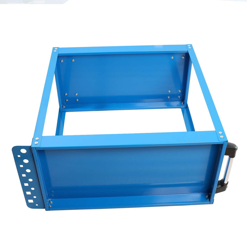 Chariot à outils sur roulettes, chariot utilitaire en acier robuste avec roues verrouillables, chariot de service industriel d'une capacité de 400 lb pour garage, entrepôt, atelier (bleu vif à deux couches)