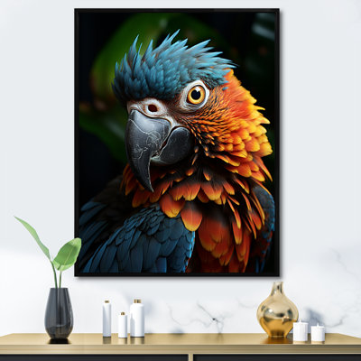 «Vibrant Parrot Portrait I», reproduction sur toile