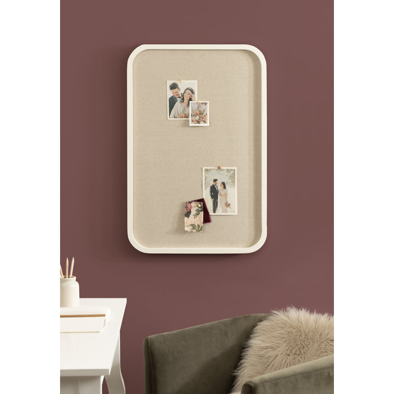 Tableau d'affichage rectangulaire en bois Hutton