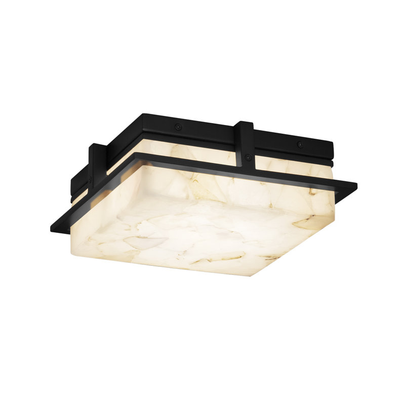 Plafonnier encastré d'extérieur Nijkerk Alabaster Rocks, Noir mat