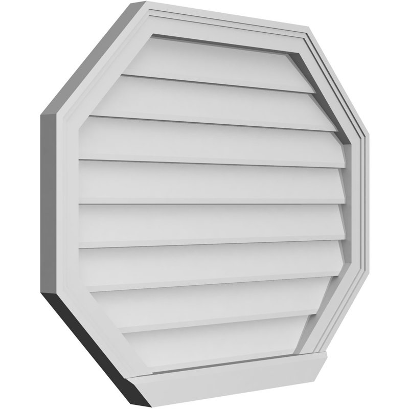 Évent horizontal gondole allongé en surface octogonal Signature, H 26 po x l 32 po x P 2 po