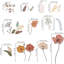 Autocollants muraux Boho, fleurs, fleurs sauvages, fleurs, pelures et adhésifs, décalcomanies murales pour le salon, la télé et le mur