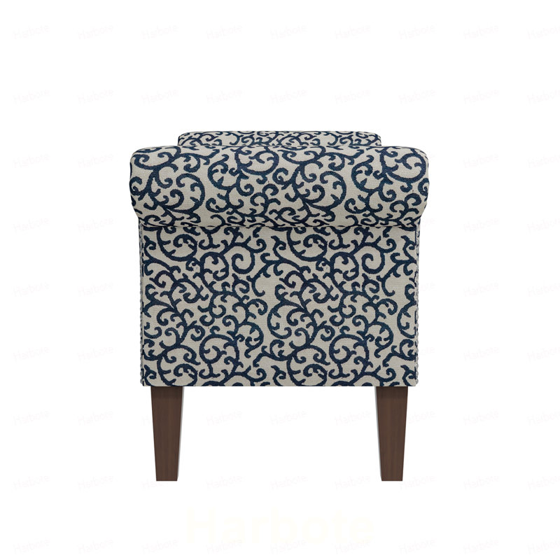 Banc de rangement avec accoudoirs roulés Wallen Traditional