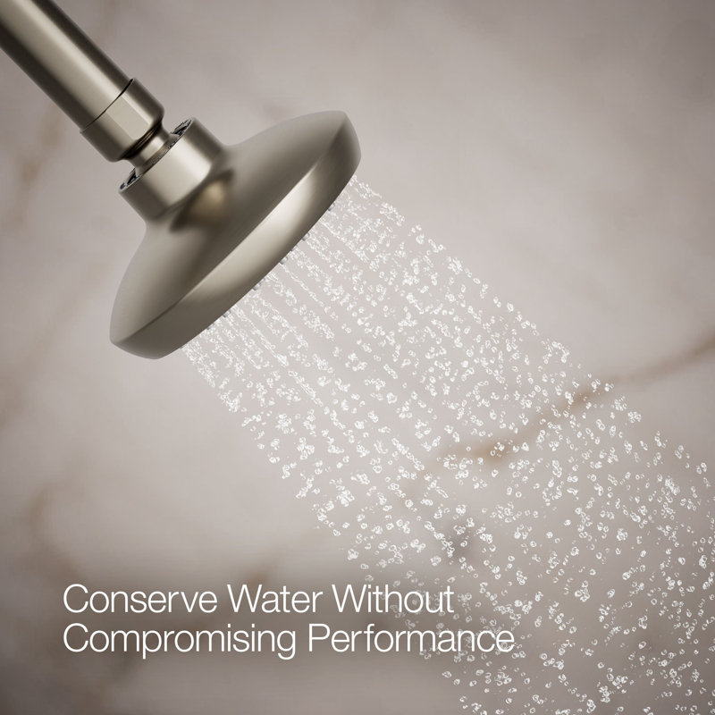 Awaken Single-Function Full Fixed Shower Head, Vibrant Brushed Nickel, 1.75 GPM