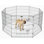 Parc pour chien - enclos pour chiot pliable en métal avec 8 panneaux durables de 24 po x 30 po, aire de jeu intérieure / extérieure portable pour animaux avec porte sécurisée pour chiens, chiots, chats et petits animaux par PETMAKER (noir)