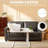 Pneumatic Height Adjustable Side Table with Hidden Casters
