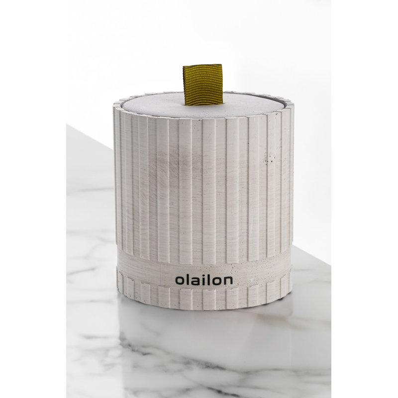 Candly Amber Scented Tumbler Candle with Concrete Holder