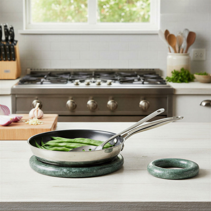 Green Marble Trivets, Green