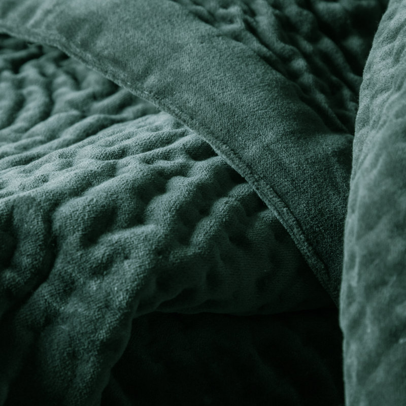 Haze Quilted Throw Blanket, Green