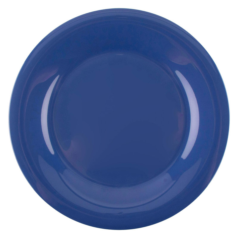  Assiette plate en mélamine 10,5 po, ensemble de 4, Bleu