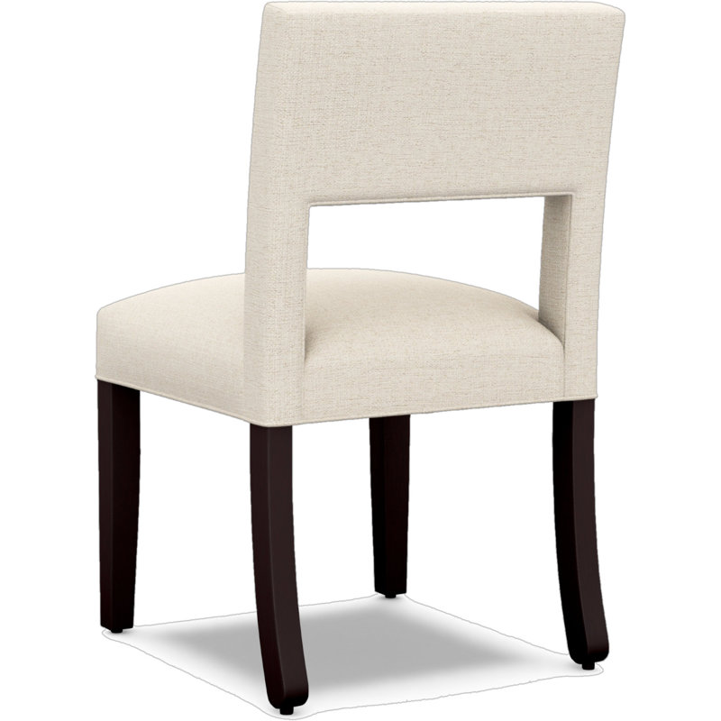 Custom 19" Dining Chair, Dark Brown, White