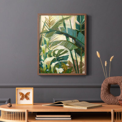 Nouveau cadre tropical imprimé - bois massif