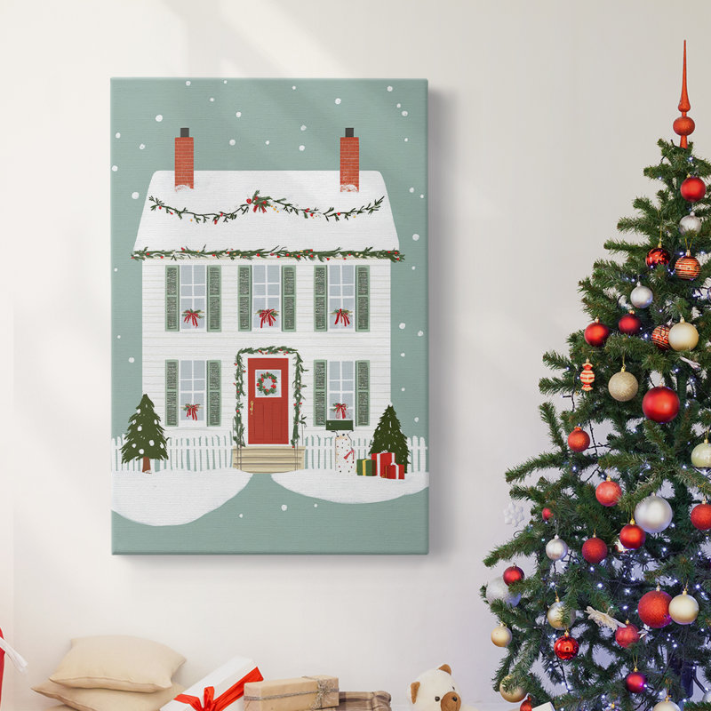 Art des Fêtes de Noël - Toile tendue avec châssis XXXIV, H 18 po x l 12 po