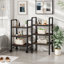 6 tablettes de rangement en bois à 6 niveaux, chariot de rangement roulant mince avec structure en métal, support pour plante robuste, étagère mobile étroite, tablettes de rangement empilables pour la cuisine, la salle de bain, la salle de lavage, le