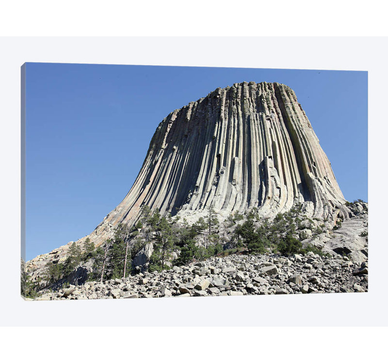 « devils tour national de la tour, wyoming iii », reproduction de photo sur toile, H 12 po x l 18 po x P 1,5 po, Toile tendue