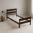 Twin Bed with Headboard and Footboard,Espresso-938692226