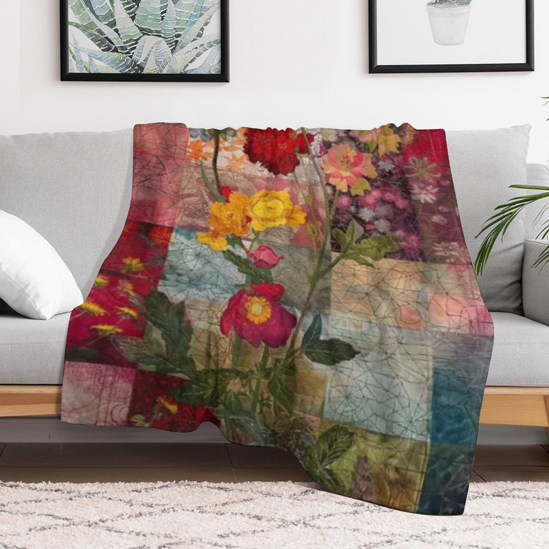 Jeté en flanelle Patchwork, 50 x 60 po