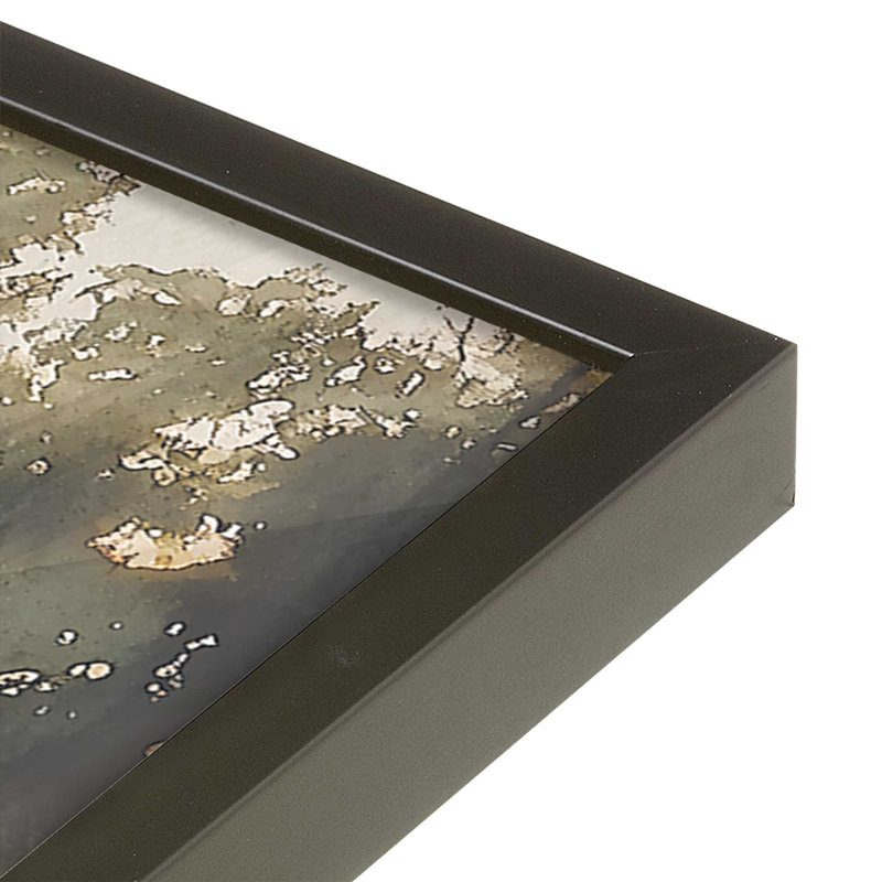 «Still Waters Cast», reproduction encadrée, H 12 po x l 15 po, Noir satiné