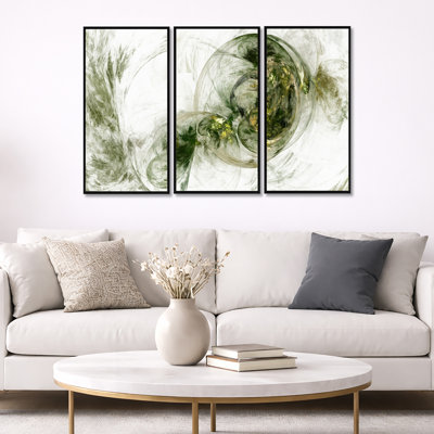 " Coloured Smoke Green " 3 - Pieces