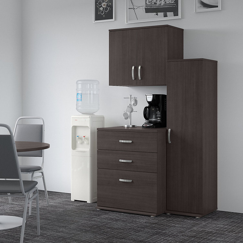 Universal Storage 44.02 Wide 3 Piece Modular Storage Set with Floor and Wall Cabinets, Storm Gray