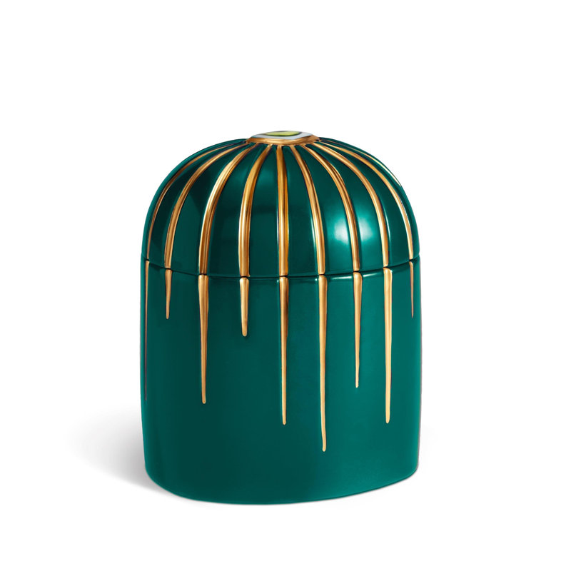 Lito Votive, 4.75" L x 4" W, Emerald, 10.5 oz
