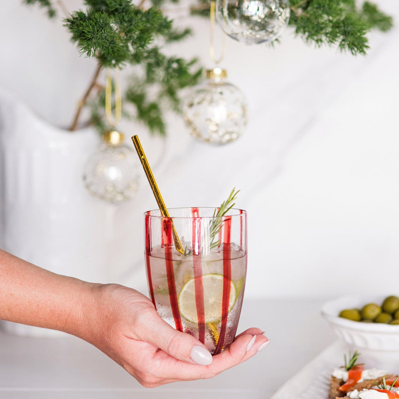 Nuovo Stripe Handmade Wine Glass