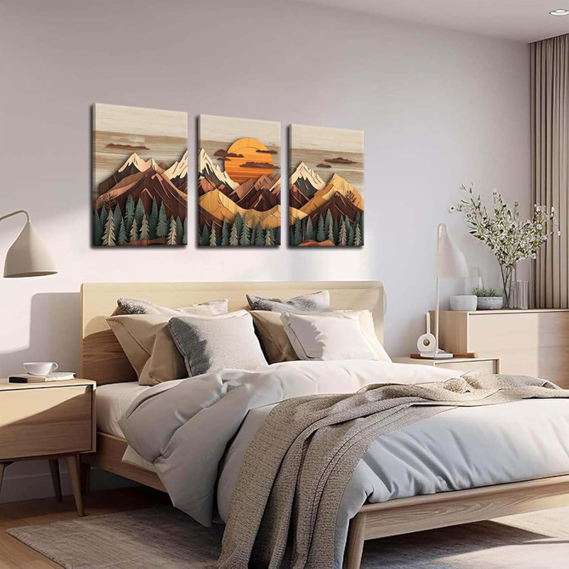 3 Piece Wrapped Canvas Print, 60 cm H x 40 cm W