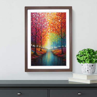 Spring Forest Colour Field No.4 - Single Picture Frame Print on Wood