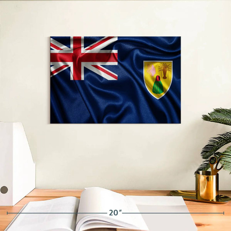 Drapeau Borges, îles Turques et Caïques, H 8 po x l 12 po