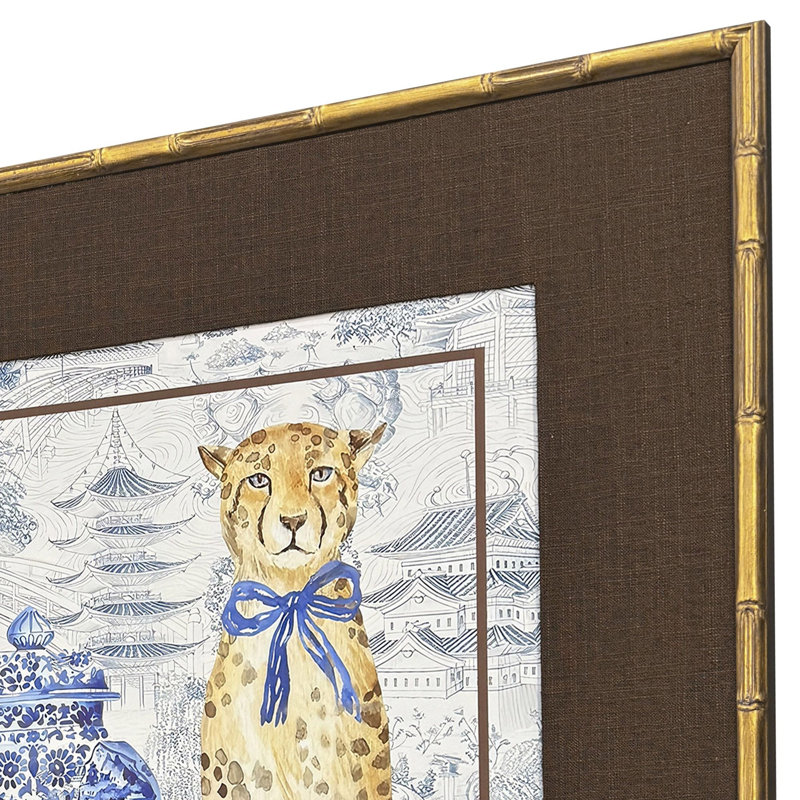 Oriental Leopards Framed Art