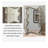 French-Style Vintage Irregular Wooden Frame Full-Length Mirror-939497076