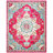 Felty Oriental Fuchsia / Blue Area Rug-764143006